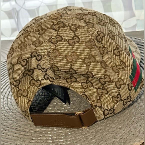 Classic GG monogram Web stripe canvas baseball hat cap adjustable unisex NEW - Picture 8 of 10